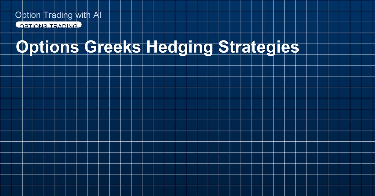 Options Greeks Hedging Strategies
